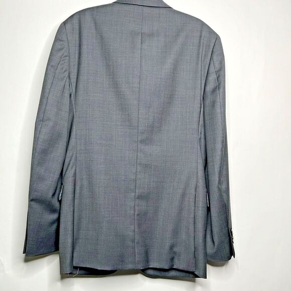 JOE Joseph Abboud 36R/30 Blazer Jacket Wool Coat Slim Fit Grey/Black Plaid Camo - Picture 12 of 15